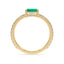 Bold baguette cut emerald centre stone ring