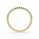 Rise pave curve ring emerald