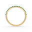 Rise pave curve ring emerald