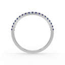 Rise pave curve ring sapphire