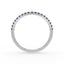 Rise pave curve ring sapphire