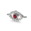 Protection evil eye necklace ruby