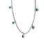 Empower five station necklace emerald