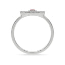Protection evil eye ring ruby