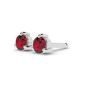 Empower solitaire stud earring ruby