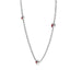 Fearless three bezel necklace ruby