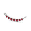 Love floating ruby curve necklace