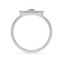 Protection evil eye ring emerald