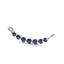 Love floating sapphire curve necklace