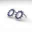 Invincible sun stud earrings sapphire