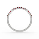 Rise pave curve ring ruby
