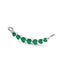 Love floating emerald curve necklace