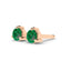 Empower solitaire stud earring emerald