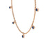 Empower five station necklace sapphire