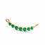 Love floating emerald curve necklace