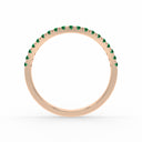 Rise pave curve ring emerald