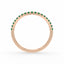 Rise pave curve ring emerald