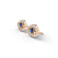 Protection evil eye stud earrings sapphire