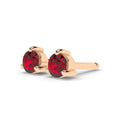 Empower solitaire stud earring ruby