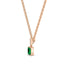 Bold baguette cut emerald centre stone necklace