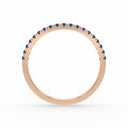 Rise pave curve ring sapphire