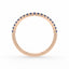 Rise pave curve ring sapphire