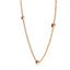 Fearless three bezel necklace ruby