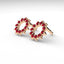 Invincible sun stud earrings ruby