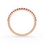 Rise pave curve ring ruby