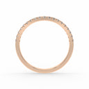 Rise pave curve ring diamond