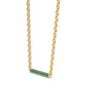 Harmony bar necklace emerald