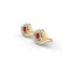 Protection evil eye stud earrings ruby