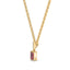 Bold baguette cut ruby centre stone necklace