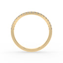 Rise pave curve ring diamond