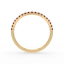 Rise pave curve ring ruby