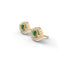 Protection evil eye stud earrings emerald