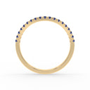 Rise pave curve ring sapphire