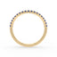 Rise pave curve ring sapphire