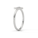 Amore fluted heart ring diamond