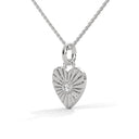 Amore fluted heart necklace diamond