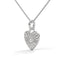 Amore fluted heart necklace diamond