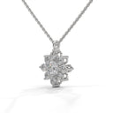 Serenity flower necklace diamond