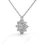 Serenity flower necklace diamond