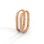 Rise pave rectangle curve hoops diamond