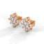 Serenity flower stud earrings diamond