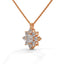 Serenity flower necklace diamond