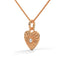 Amore fluted heart necklace diamond