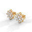 Serenity flower stud earrings diamond