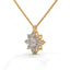 Serenity flower necklace diamond