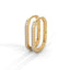 Rise pave rectangle curve hoops diamond